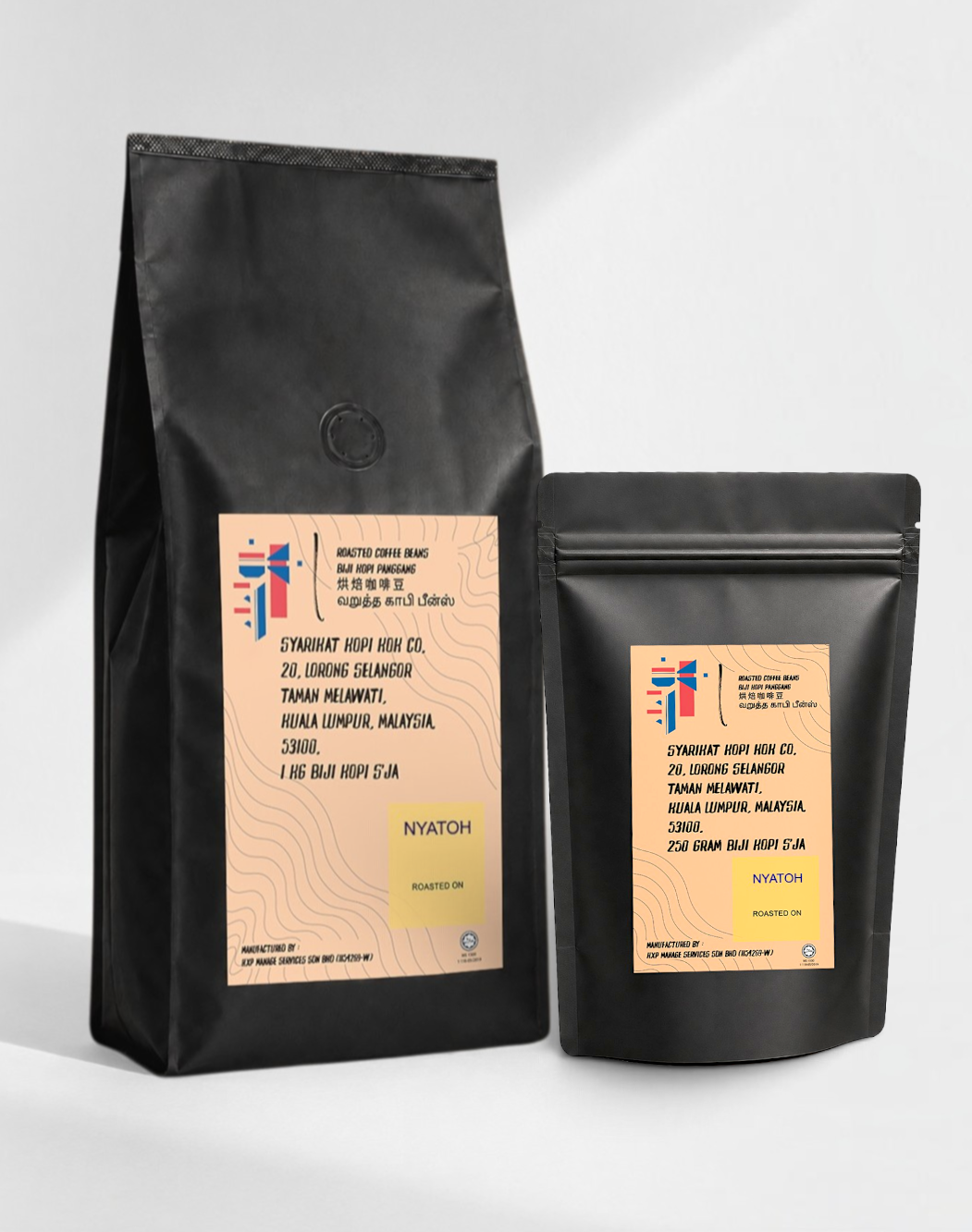 Syarikat Kopi Kok 1kg and 250g Coffee Blends Retail Packs